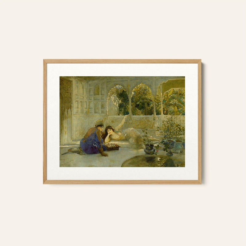 A Game of Chess, Edwin Lord Weeks Painting