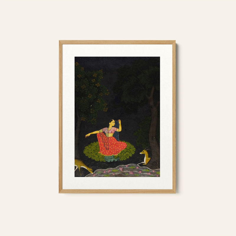 A Heroine Waiting for Her Paramour 2, Indian Miniature Paintings
