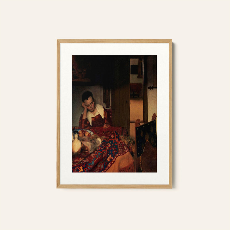 A maid Asleep, Johannes Vermeer Painting