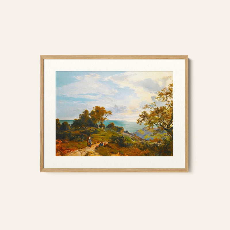 A Peep At The Sea Fairlight Glen, Landscape Painting, Nature Art