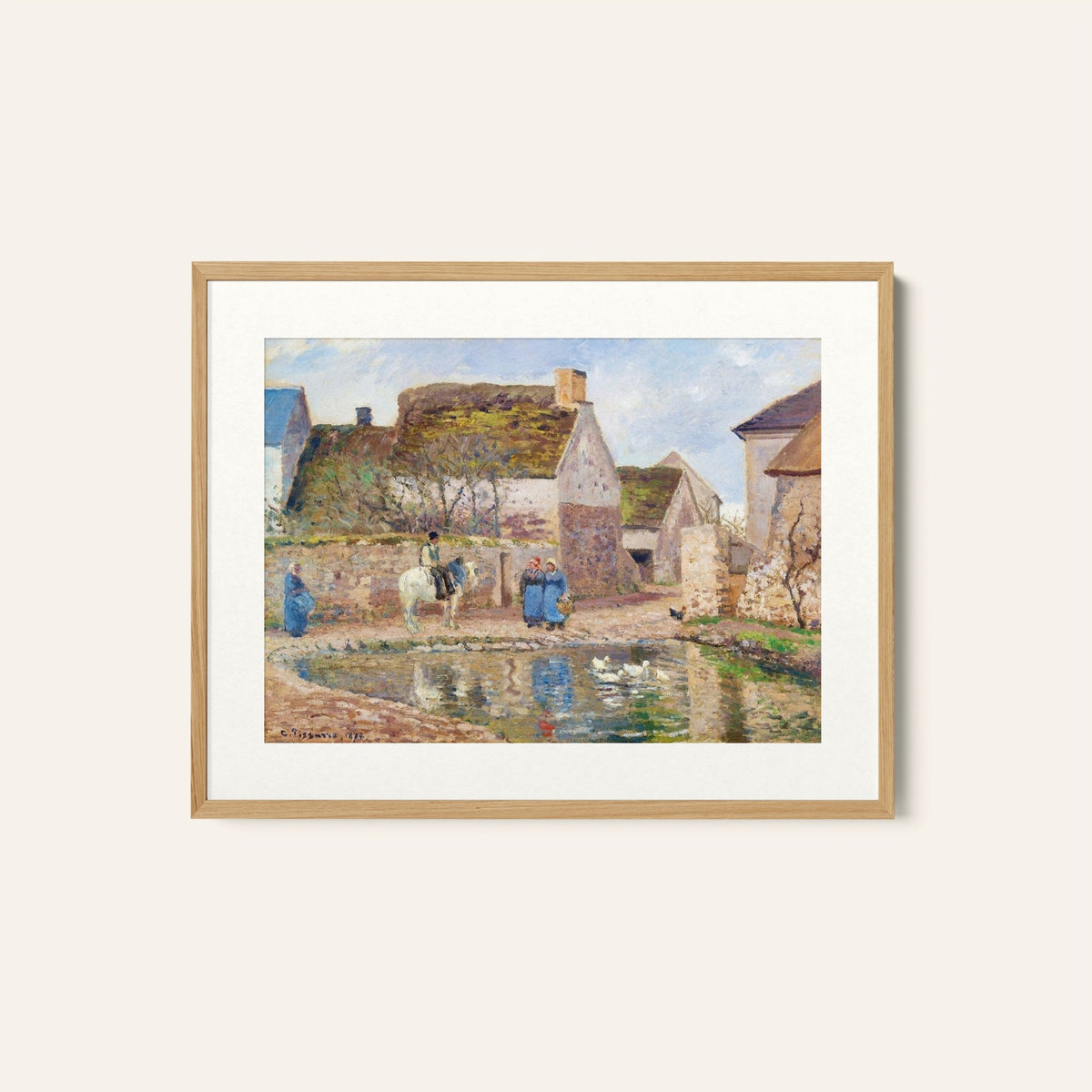 A Pond in Ennery, Camille Pissarro Painting