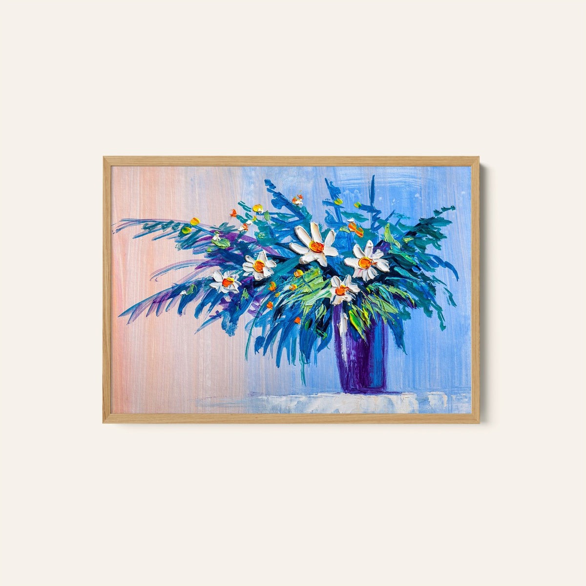 A Purple Flower Vase, Botanical Flower Paintings