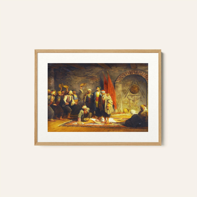 A Rifai Sufi Ceremony by Adolphe Yvon, Turkish Art Painting