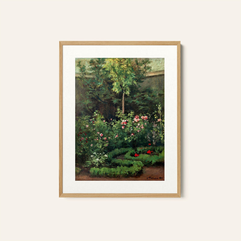 A Rose Garden, Camille Pissarro Painting
