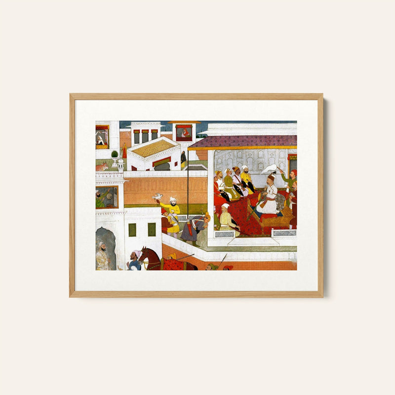 A scene from a romance, Indian Miniature Paintings