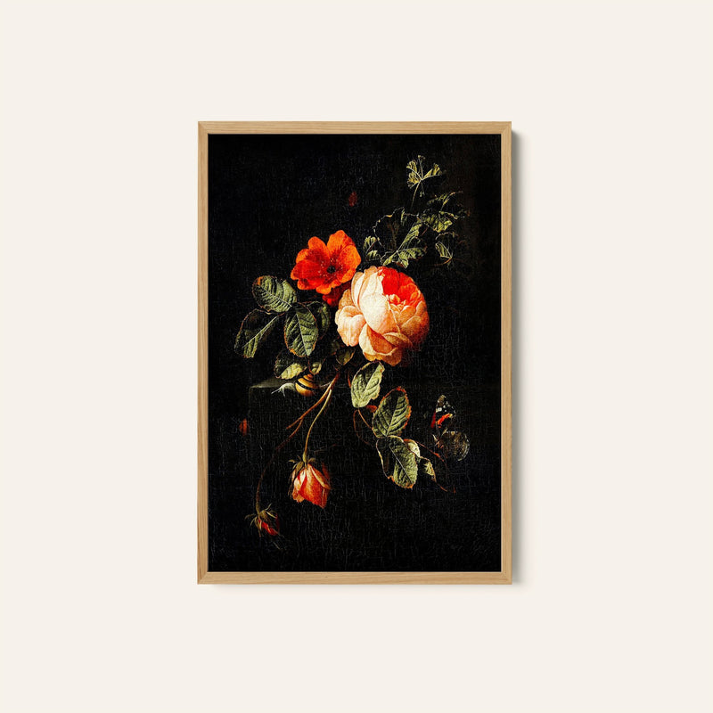 A Still Life with Roses by Elias, Botanical Flower Paintings