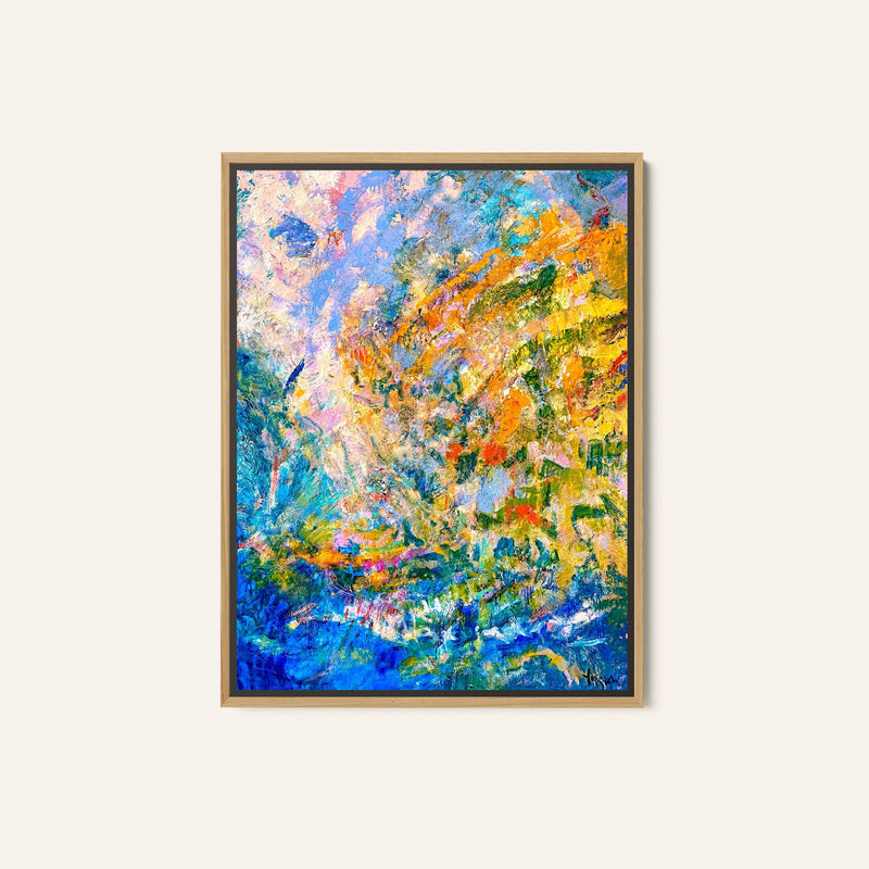 A Symphony of Green Hues, Abstract Painting