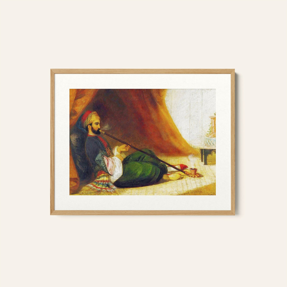 A Turk Smoking A Tchubuk, Arabic Islamic Art