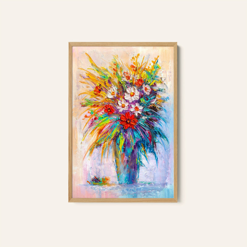 A Vase with flowers, Botanical Flower Paintings