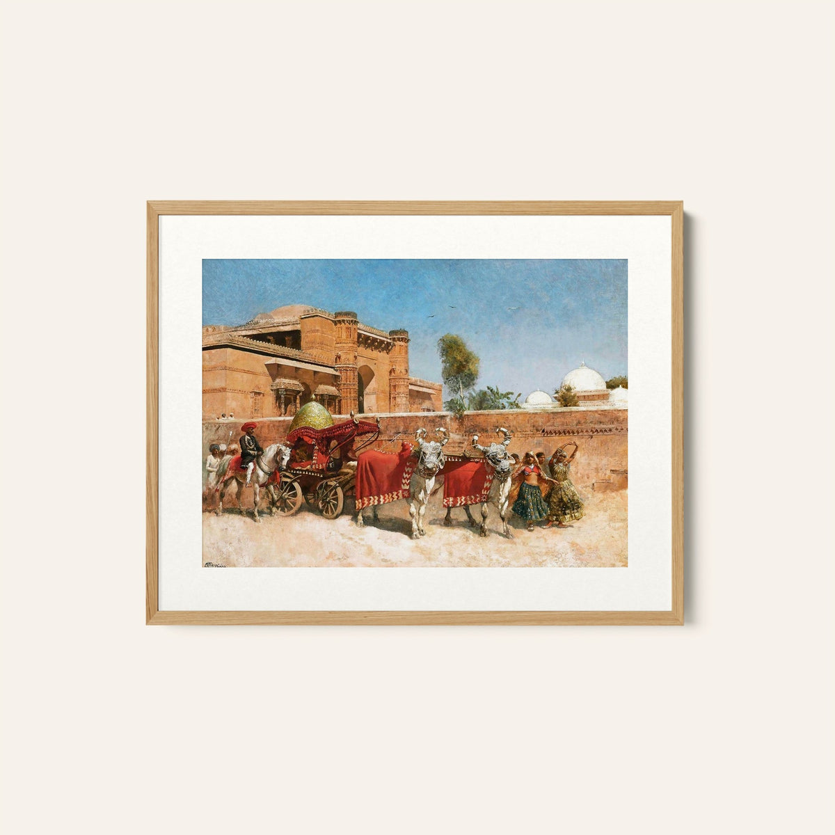 A Wedding Procession before a Palace in Rajasthan, Edwin Lord Weeks Painting