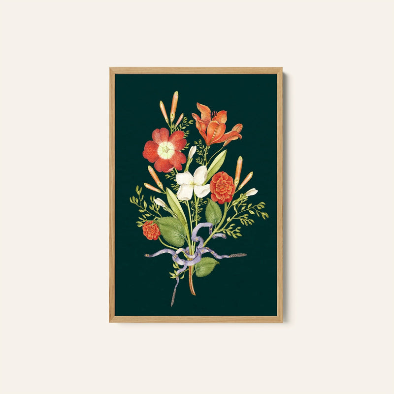 A Wildflower Bouquet, Botanical Flower Paintings