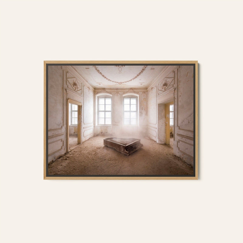 Abandoned Piano in the Dust Abstract Painting