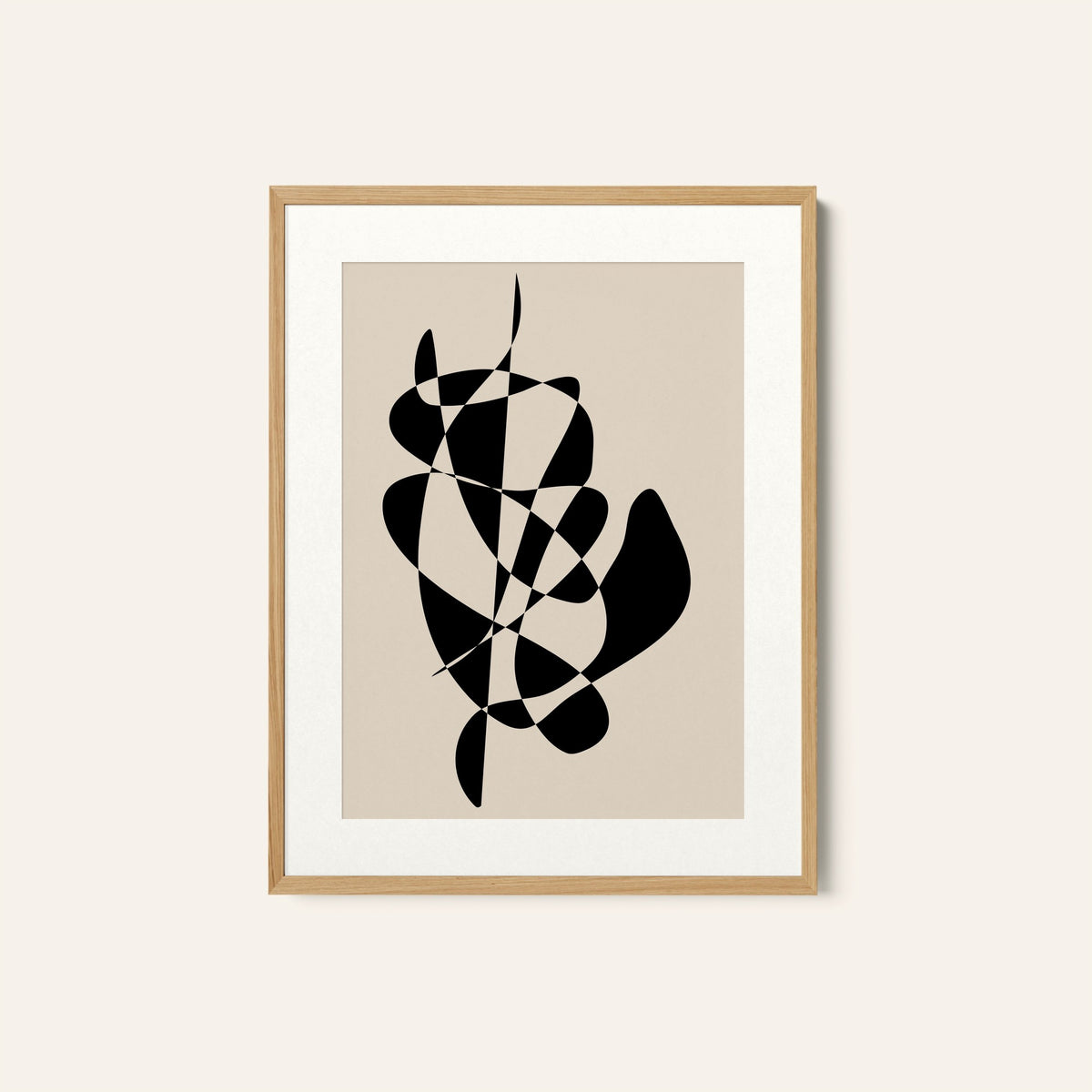Abstract Black Shapes Artwork