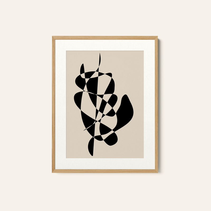 Abstract Black Shapes Artwork