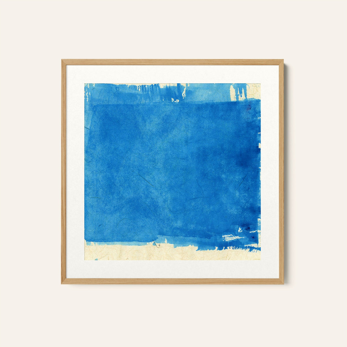 Abstract Blue Abstract Ink Painting