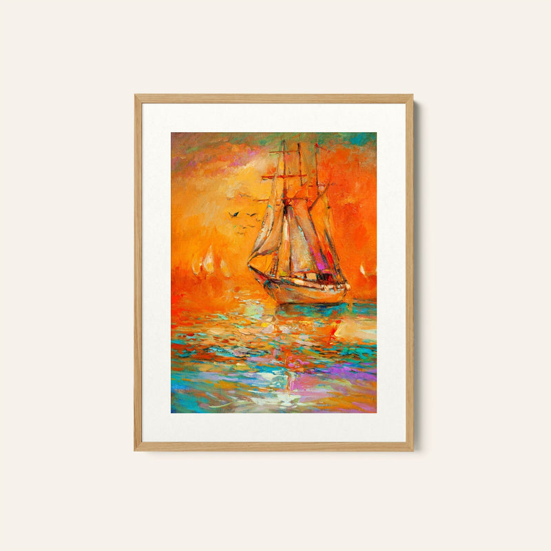 Abstract Boat Painting