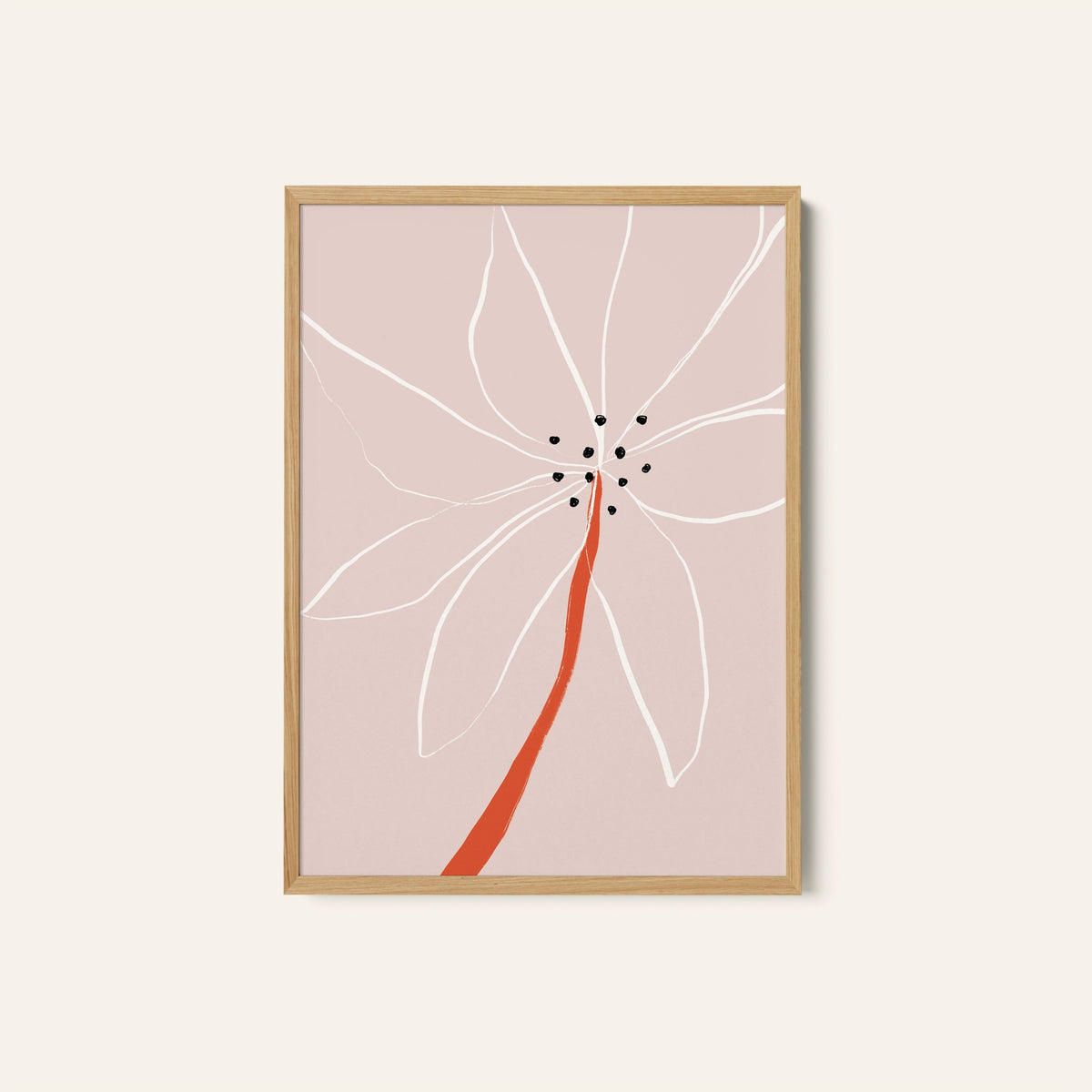 Abstract Flower No 1, Minimal Art, Minimalist Painting