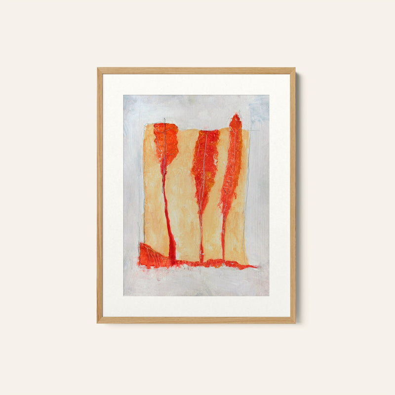 Abstract Landscape with trees and field painting
