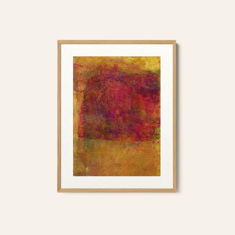 Abstract Magenta And Orange Painting