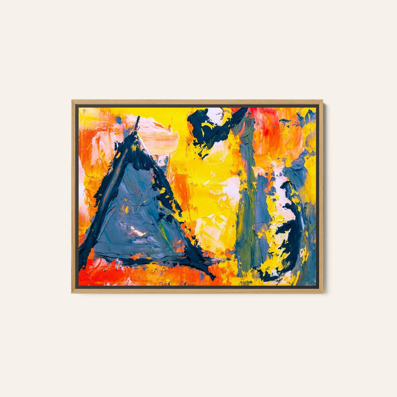 Abstract Canvas Painting with Vibrant Colors IV