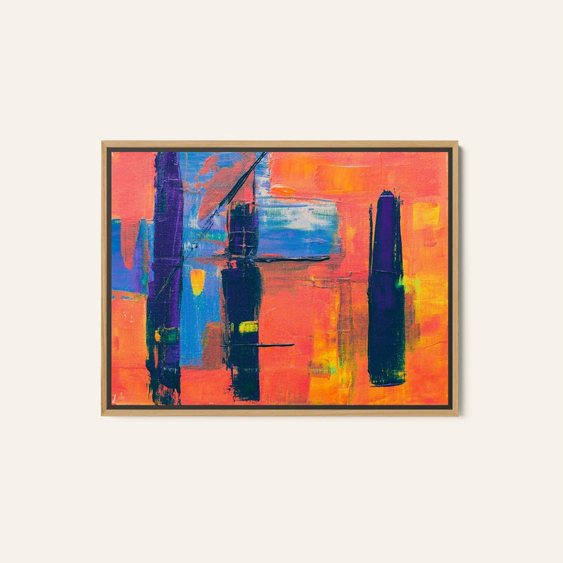 Abstract Canvas Painting with Vibrant Colors