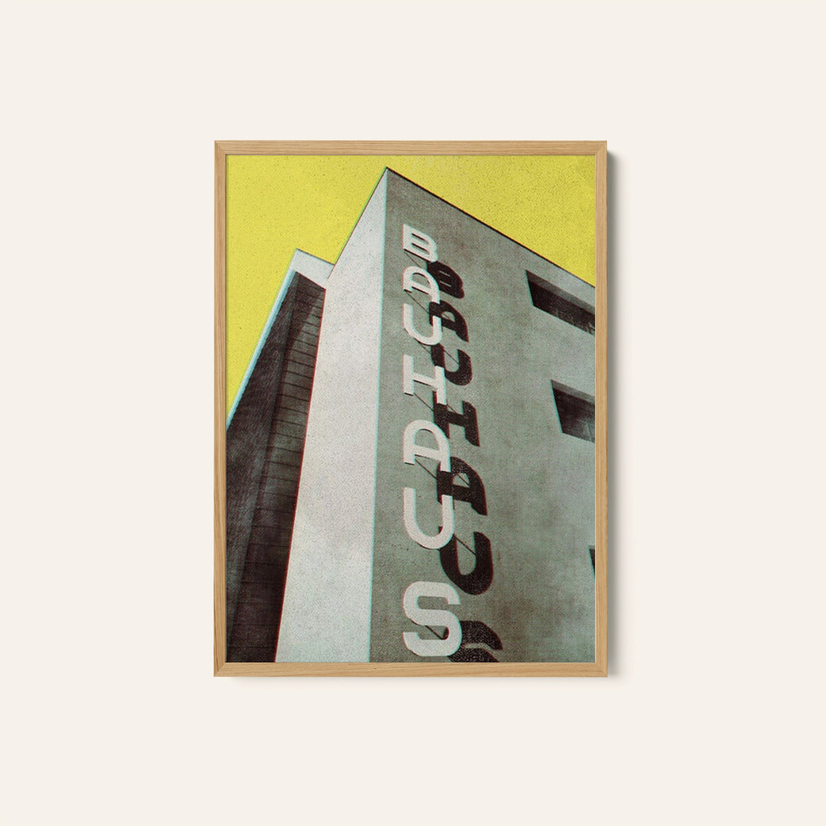 Bauhaus Dessau architecture in vintage magazine style Photography, Photo Print