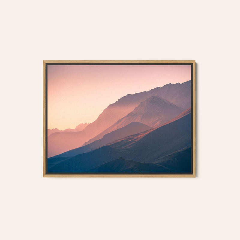 Beautiful mountains at sunset, Canvas Painting