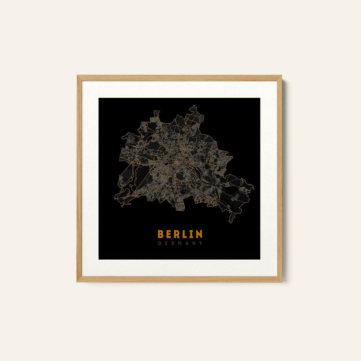 Berlin Germany Map Illustration