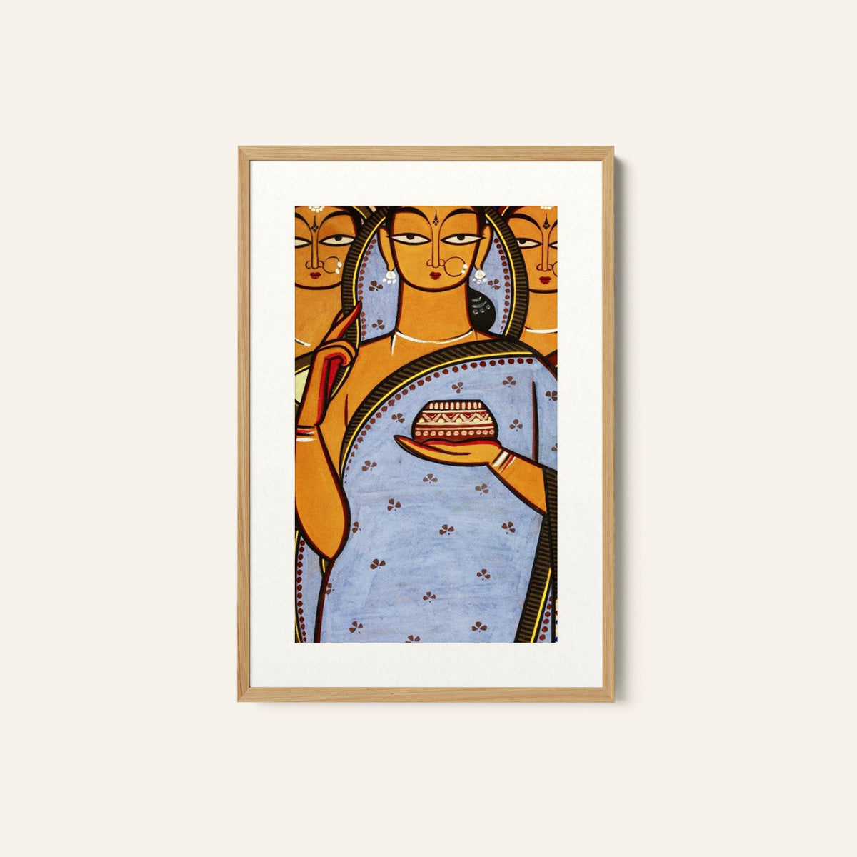 Bride and her Companions, Jamini Roy Paintings