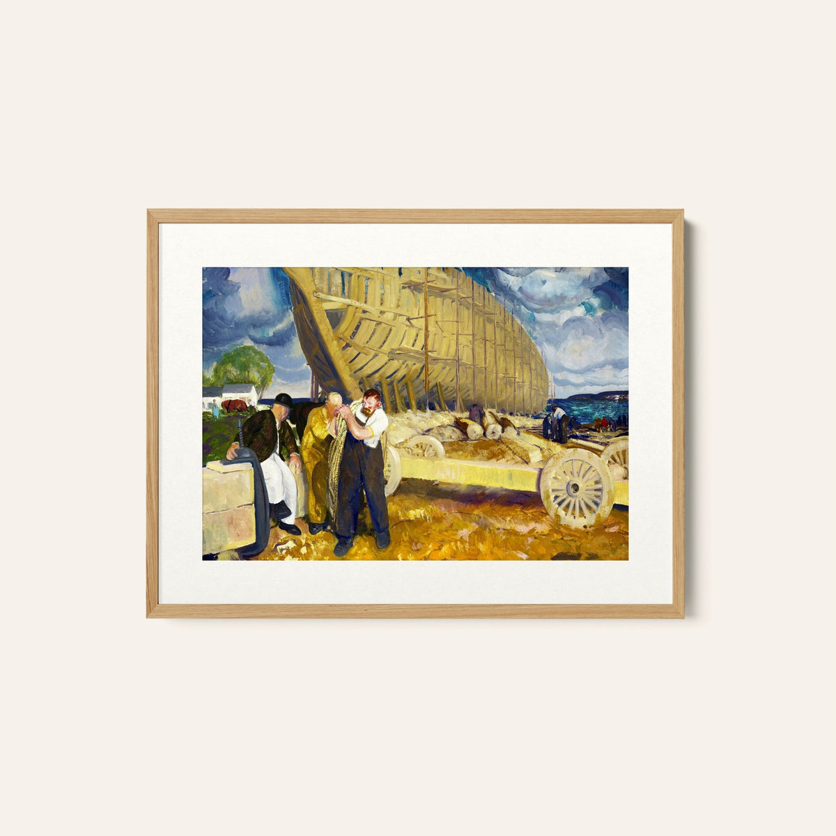 Builders of Ship by George Wesley Famous Painting