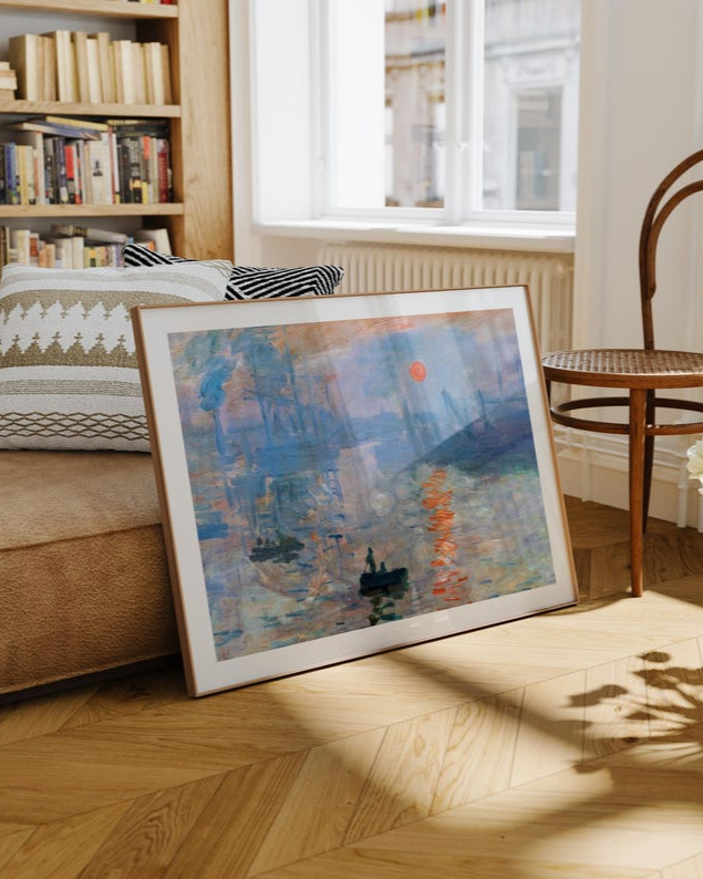 Natural wood frame