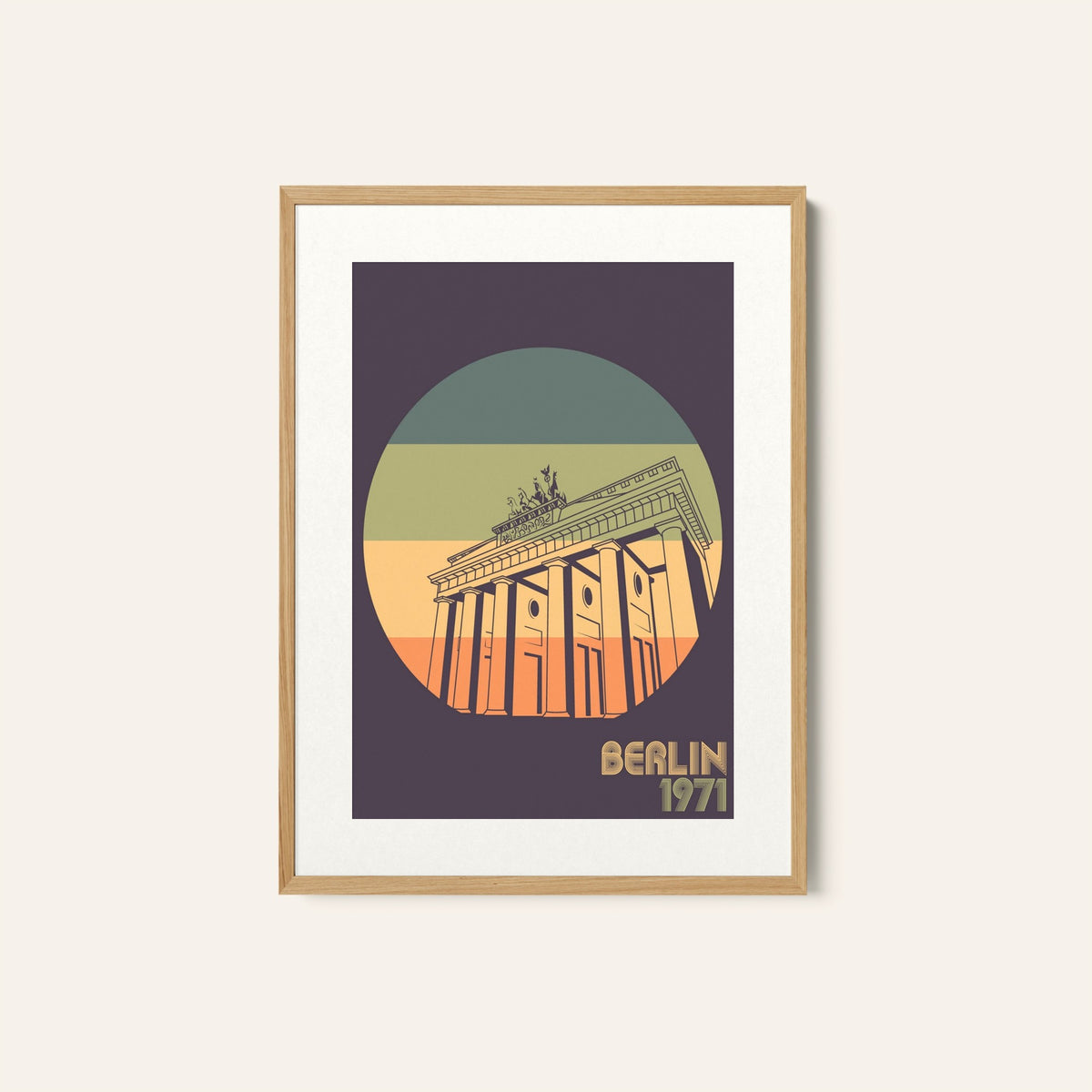 European Attractions Berlin Travel Poster