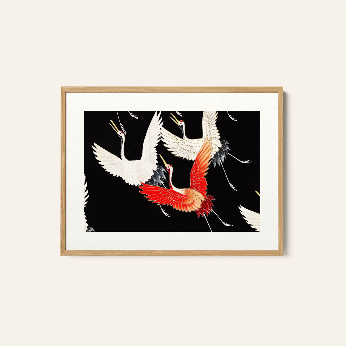 Flying Cranes, Japanese Art Painting