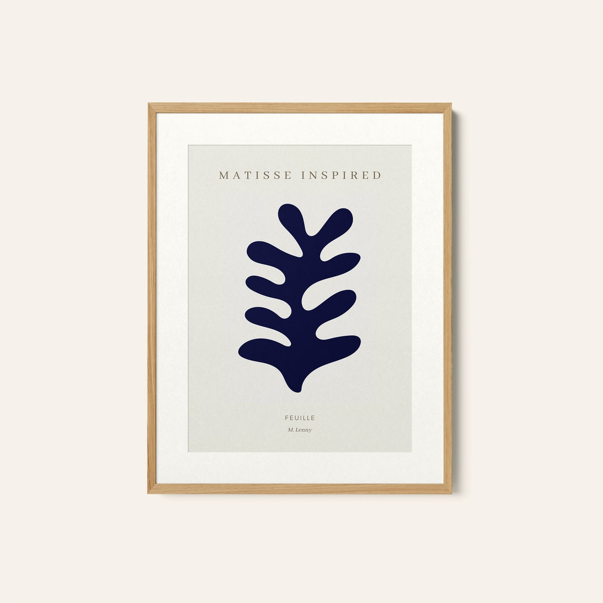 Henri Matisse Style II Feuille, Black and white Painting