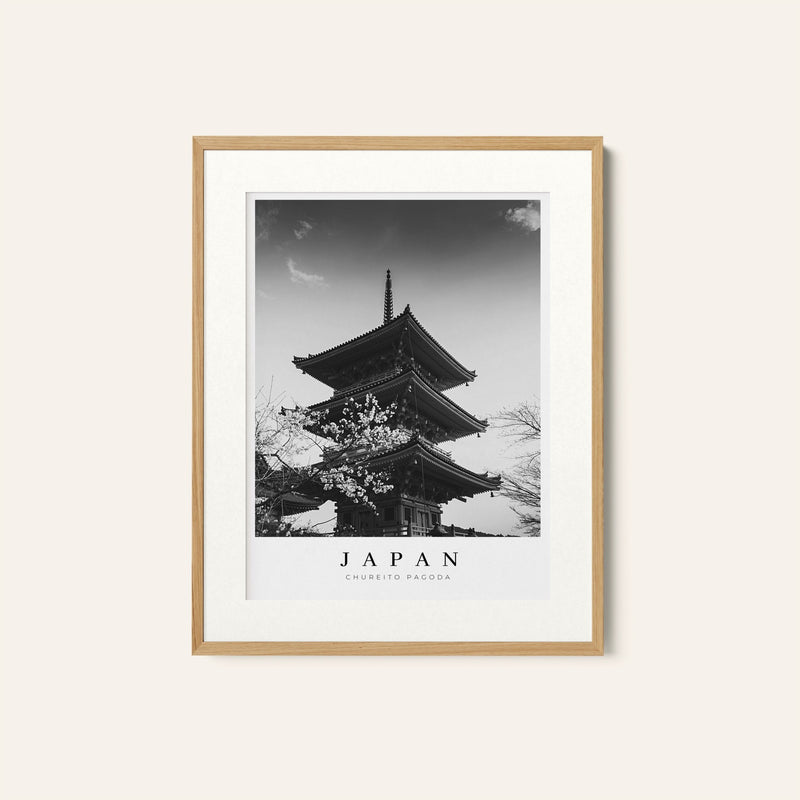 Japan Travel BW, Black and white Painting