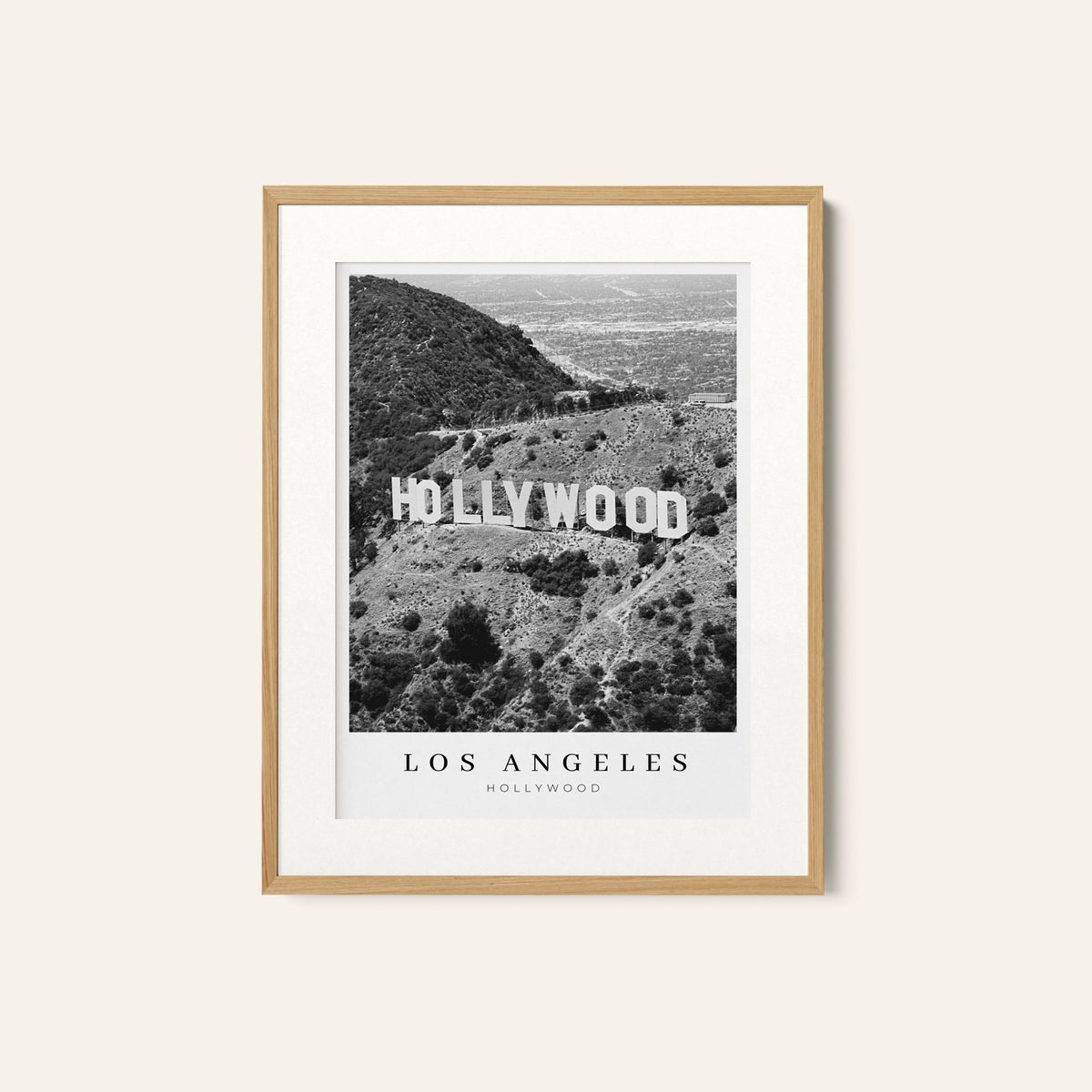 Los Angeles Hollywood BW, Black and white Painting