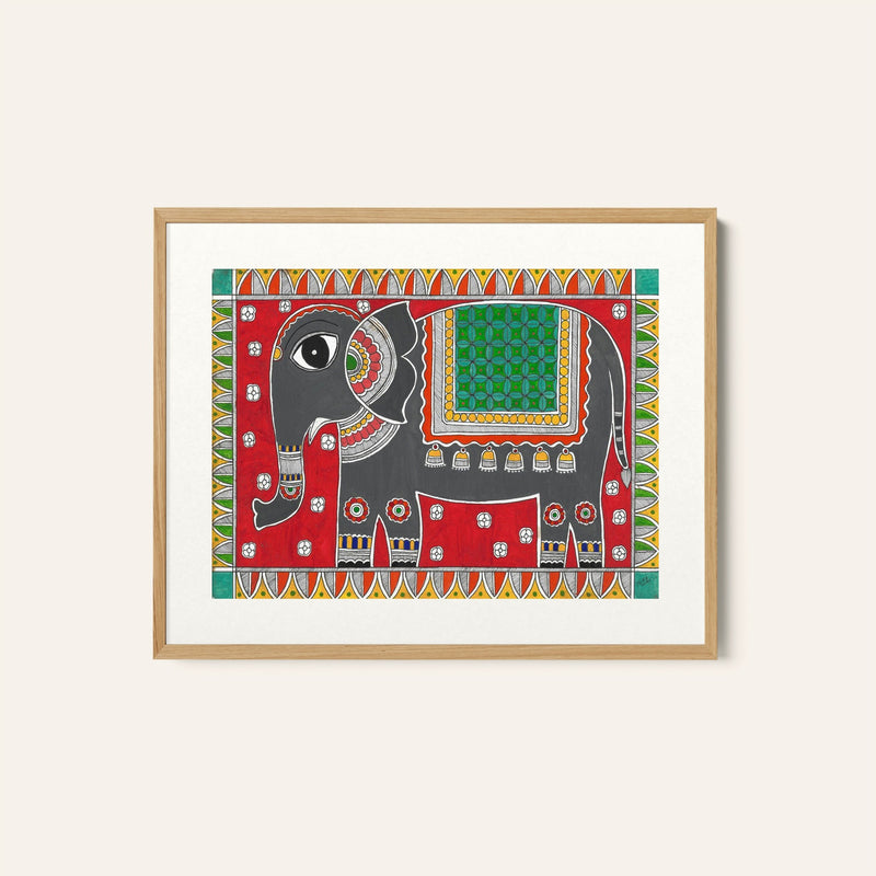 Madhubani Elephant, Madhubani Art, Madhubani Painting