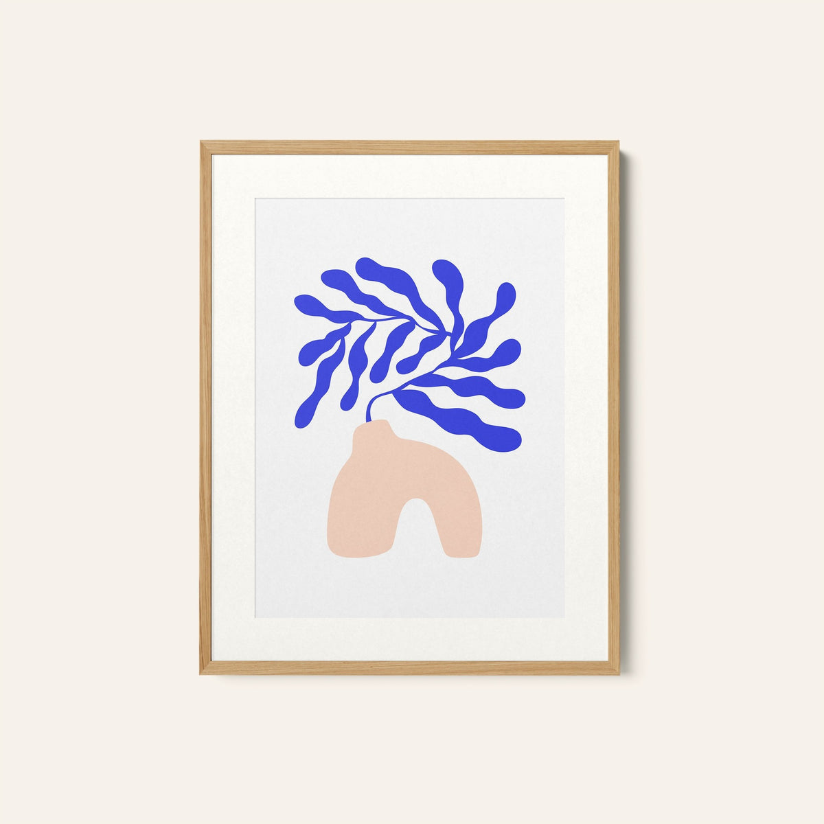 Matisse Blue Ferns, Minimalist Art Painting