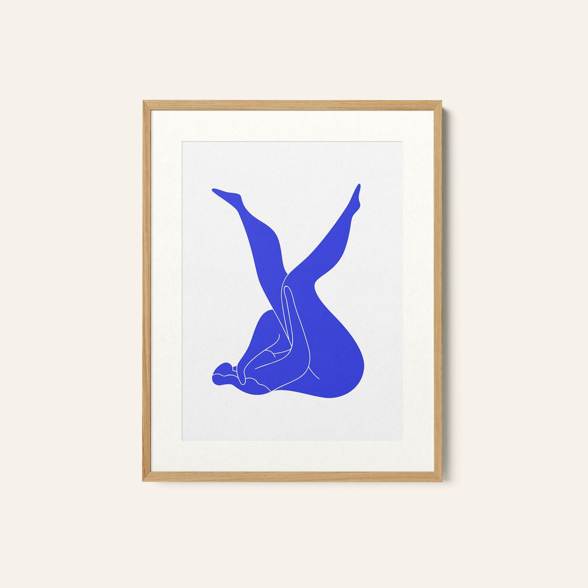 Matisse Blue Woman, Minimalist Art Painting