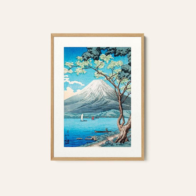 Mount Fuji from Lake Yamanaka by Hiroaki Takahashi, Japanese Art Painting