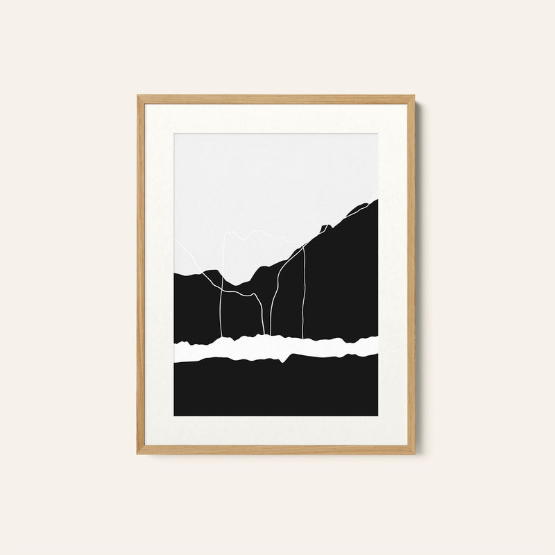 Mountains 01, Minimalist Art Painting