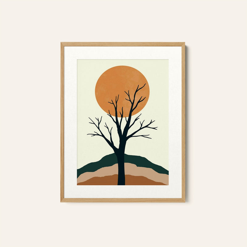 Mountains 02, Minimalist Art Painting