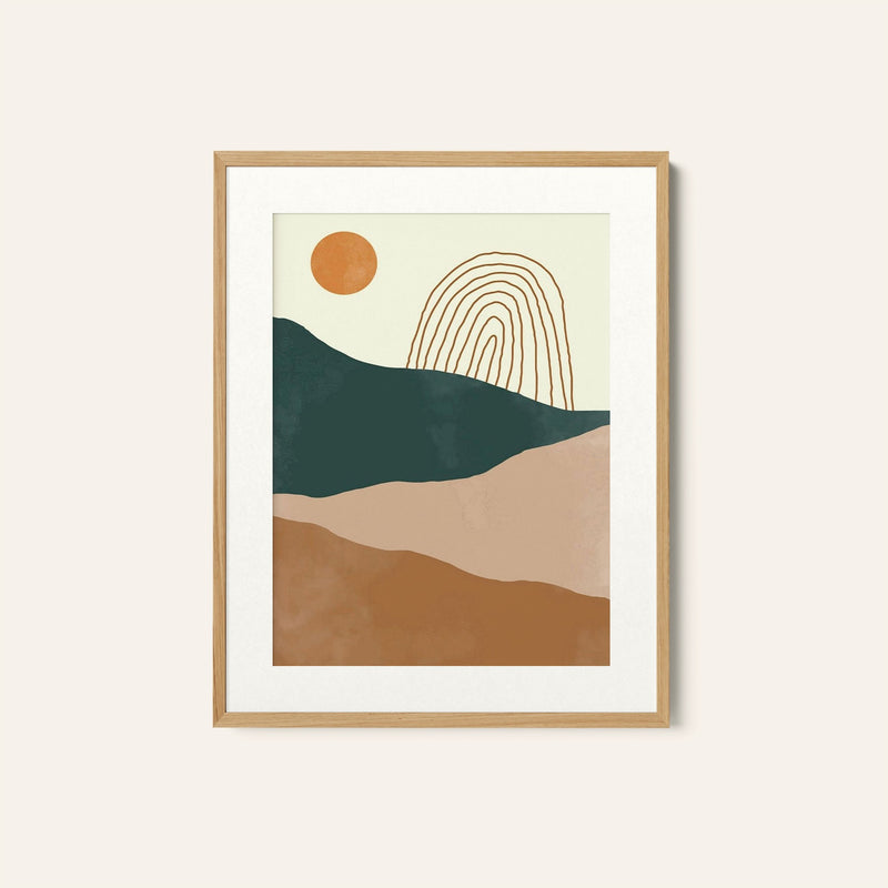 Mountains 03, Minimalist Art Painting