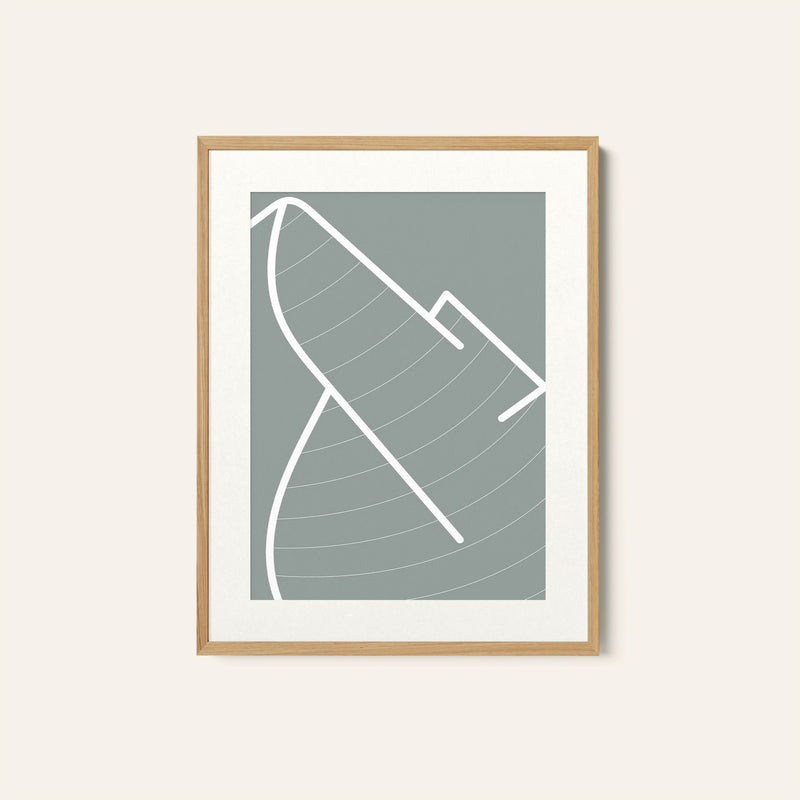 Mountains Line 02, Minimalist Art Painting
