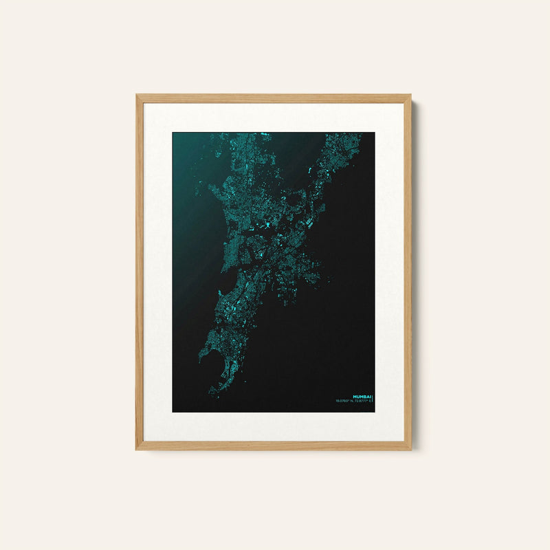 Mumbai Nolli Map, Wall Art Prints