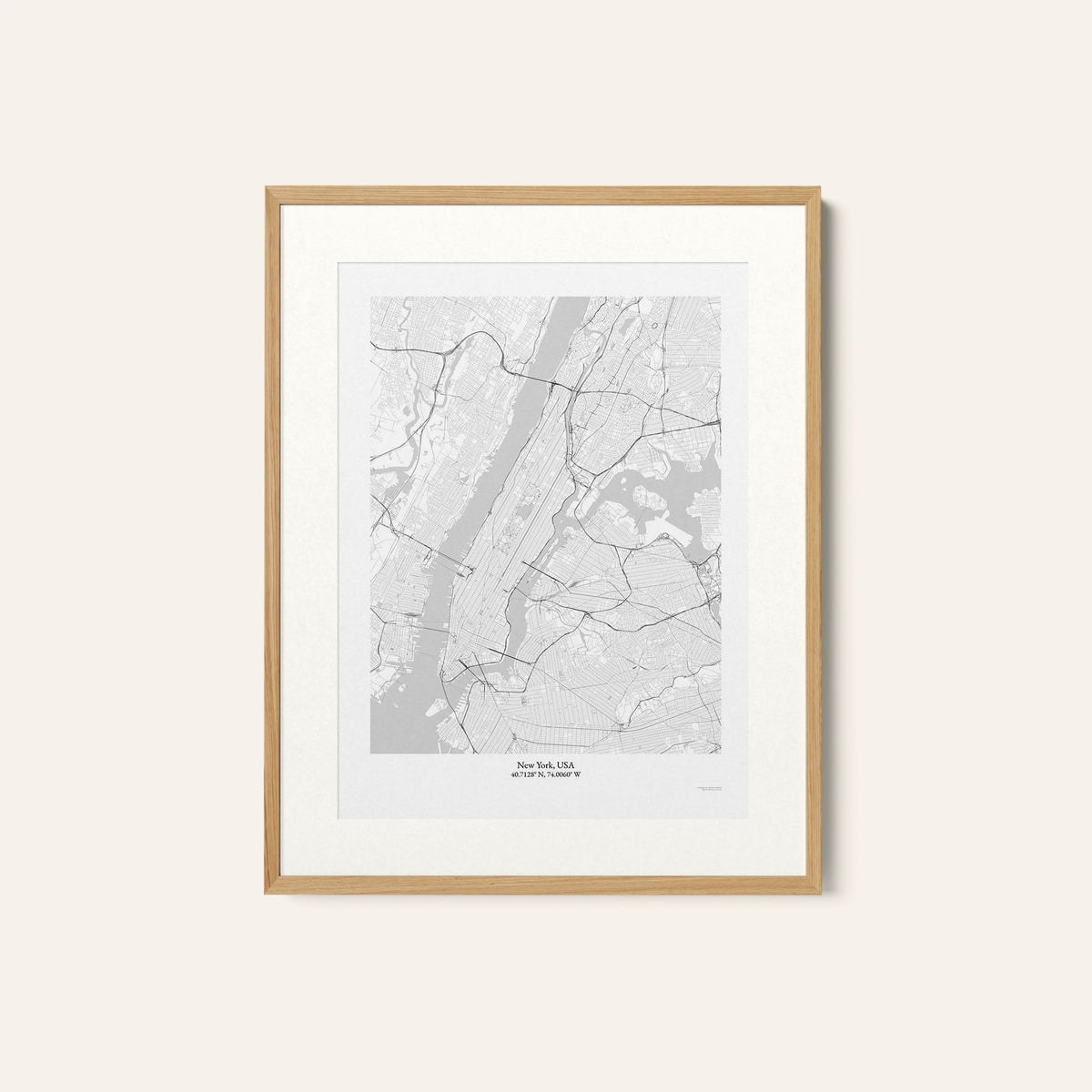 New York Map, Wall Art Prints