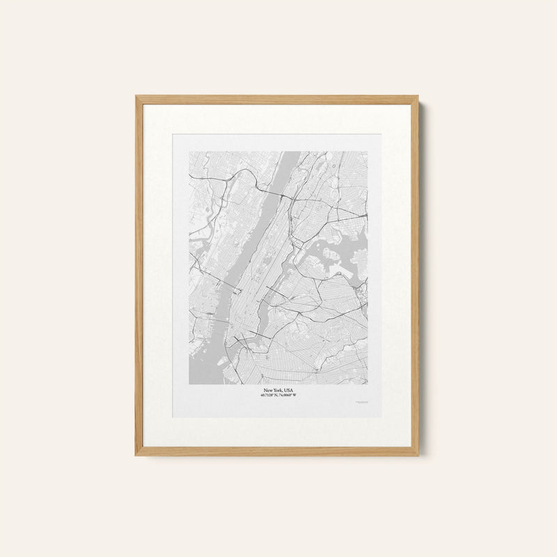 New York Map, Wall Art Prints