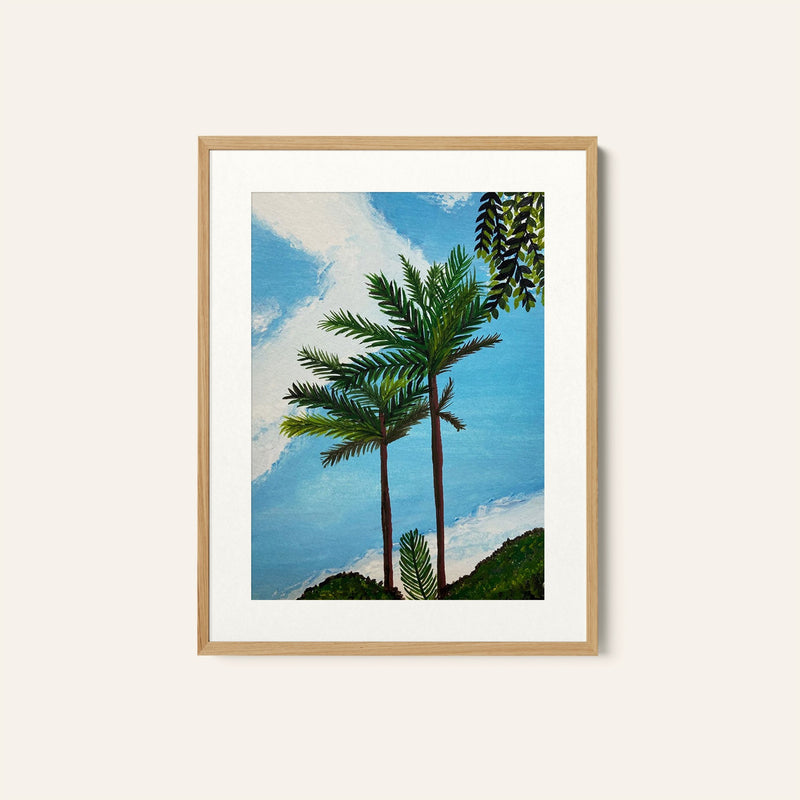 Palm Delight, Wall Art Print, Framed Art, Modern Art