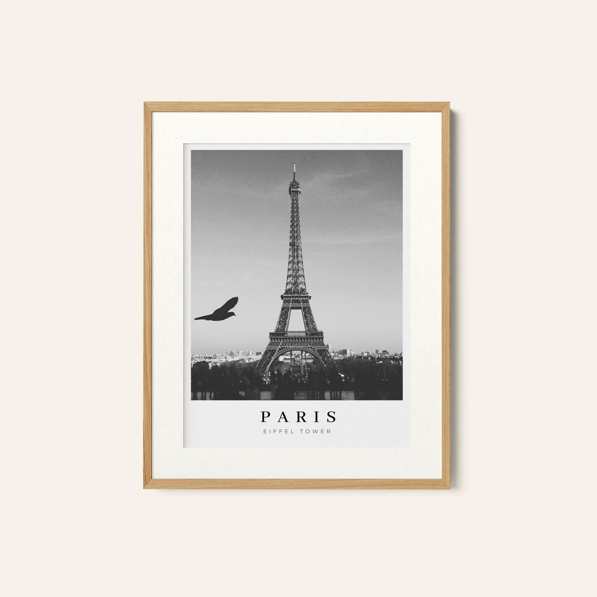 Paris Eiffel Tower BW, Black and white Painting