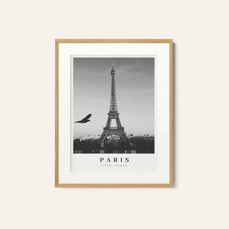 Paris Eiffel Tower BW, Black and white Painting